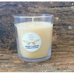 Αρωματικό κερί από φυτική σόγια σε ποτήρι γυάλινο